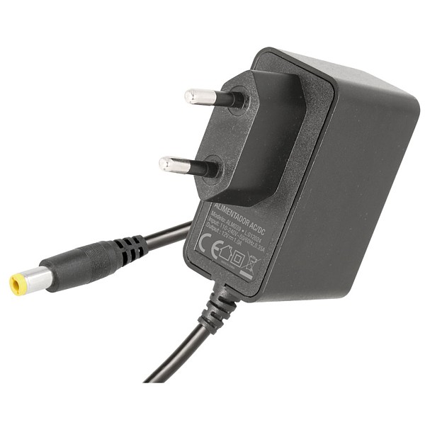 Alimentador 12Vdc/1Amp conector 5,5x2,1/2,5mm