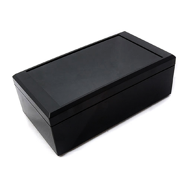 PP039N CAJA RECTANGULAR DE ABS NEGRO (RAL 9005)  200x112x71mm
