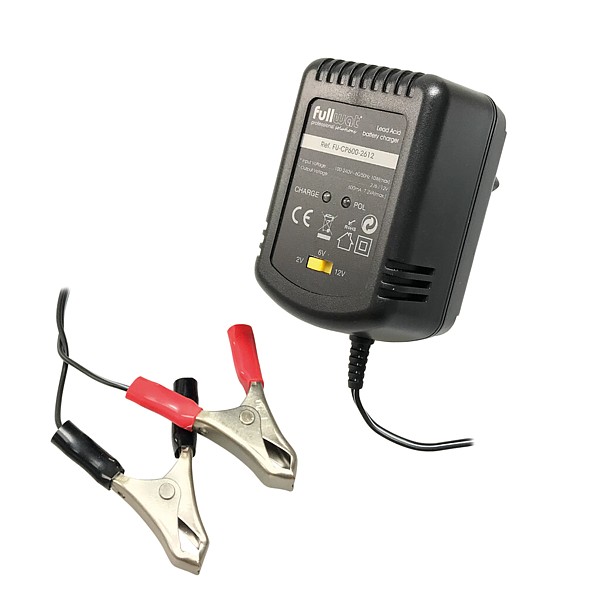 Cargador Baterías Plomo 2/6/12V 600mA E:100-240Vac