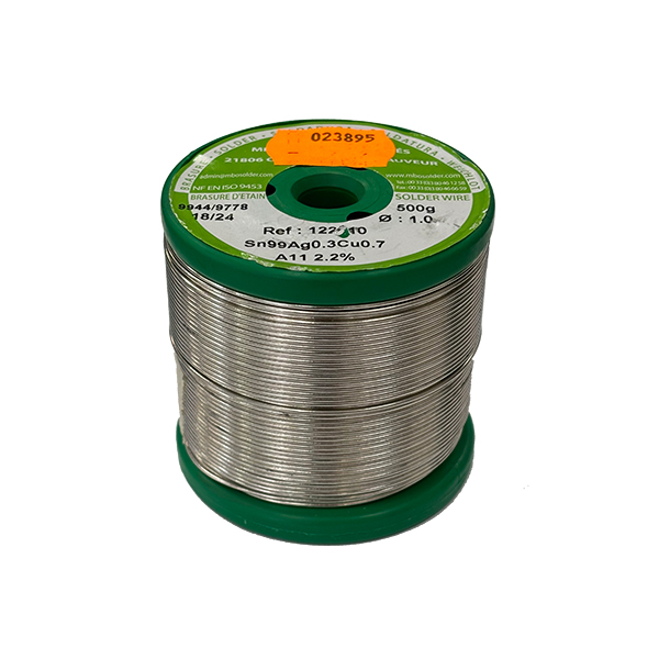 Hilo de estaño 1mm 500gr Sn99Ag0,3Cu0,7