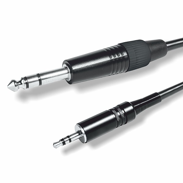 Cable de Sonido Profesional JACK6,3St - JACK3,5St 2mt