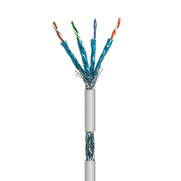 Cable S/FTP Cat6 CCA rigido 100mts LSZH color Blanco