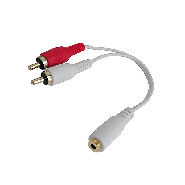 CONEXION JACK3,5ST Hembra /2xRCA Macho 0,20MT AUDIO