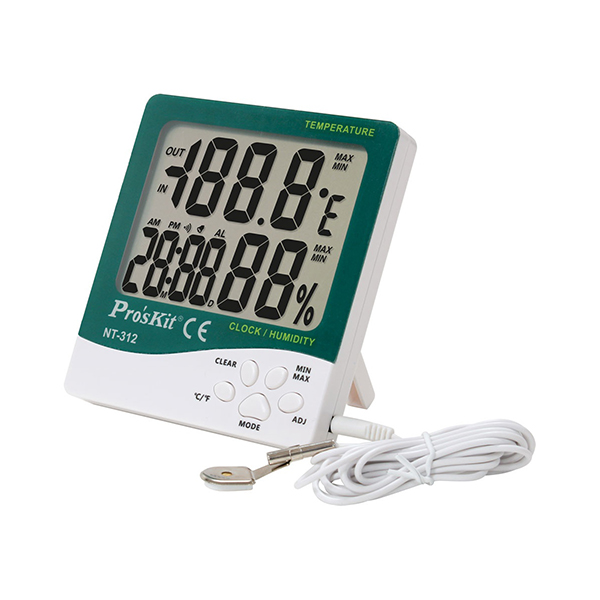 Medidor de temperatura y humedad ambiental interior/exterior NT-312
