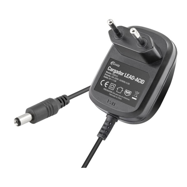 CARGADOR BATERIAS PLOMO 6V 1Amp