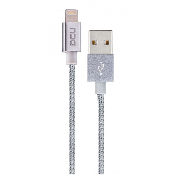 Cable Lightning - USB Aluminio Plateado 1mt