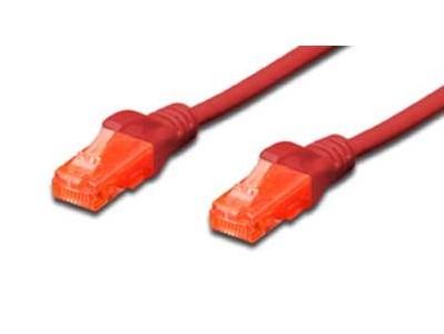 Latiguillo Cat6 UTP 0,5mts ROJO Cu
