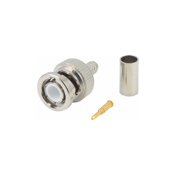 Conector BNC Macho RG178 Crimpar