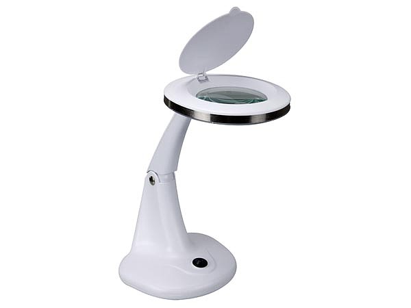 LUPA DE SOBREMESA CON LEDS 3 + 12 DIOPTRIAS VTLLAMP5WN