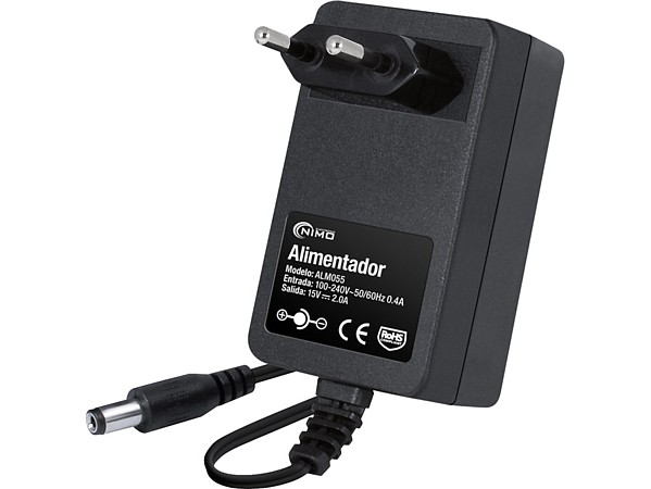 Alimentador 15Vdc/2Amp jack 5,5x2,1mm