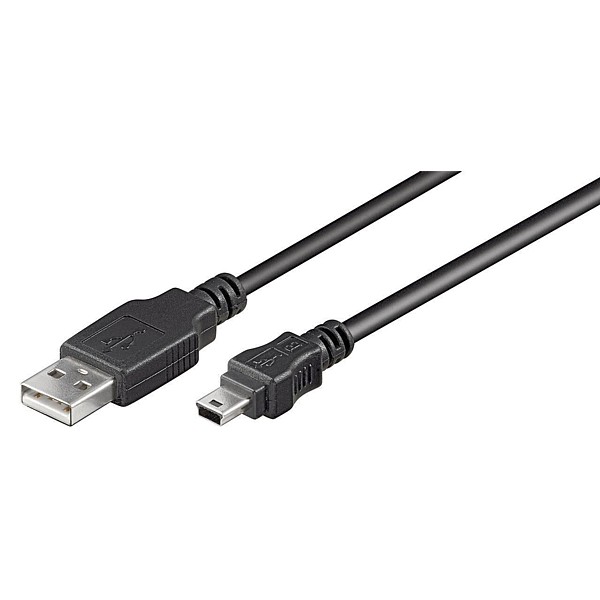 CABLE USB 2.0 A/MINI USB tipo B 5C 5MT