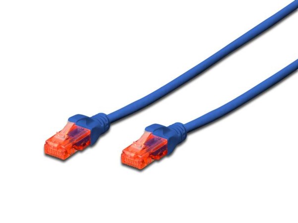 Latiguillo Cat6 UTP 0,5mts AZUL Cu