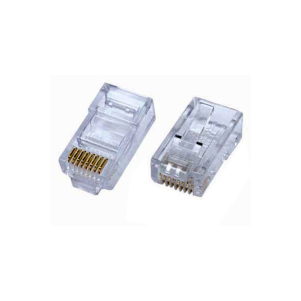 CONECTOR RJ45 CAT6 con guia incorporada