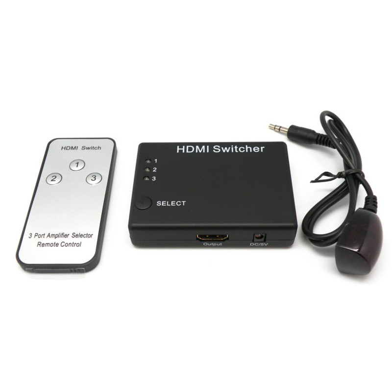 Selector HDMI 3 Entradas 1 Salida c/mando infrarrojos