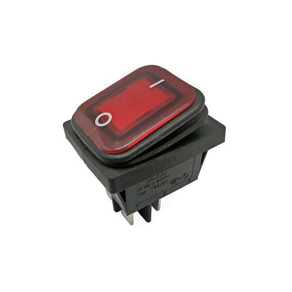 B4MASKR Interruptor Luminoso Estanco Rojo