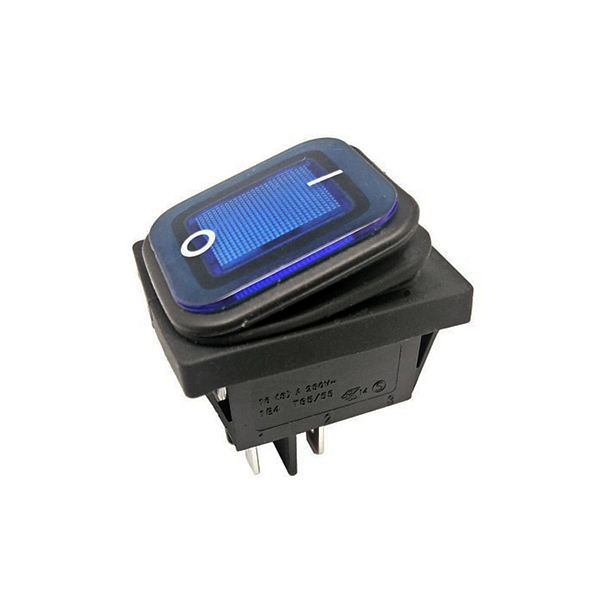 B4MASKA Interruptor Luminoso Estanco Azul