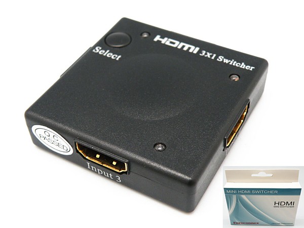 SELECTOR HDMI 3 ENTRADAS 1 SALIDA MANUAL 4007