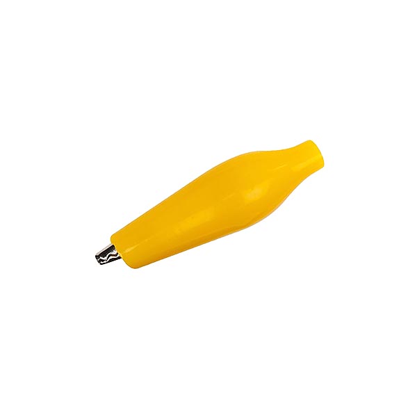 Pinza Cocodrilo Aislada Amarilla 27mm (total 35m)