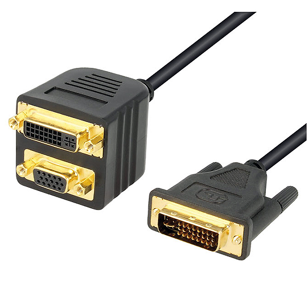 Adaptador DVI-I Macho / Svga+DVI-I Hembras