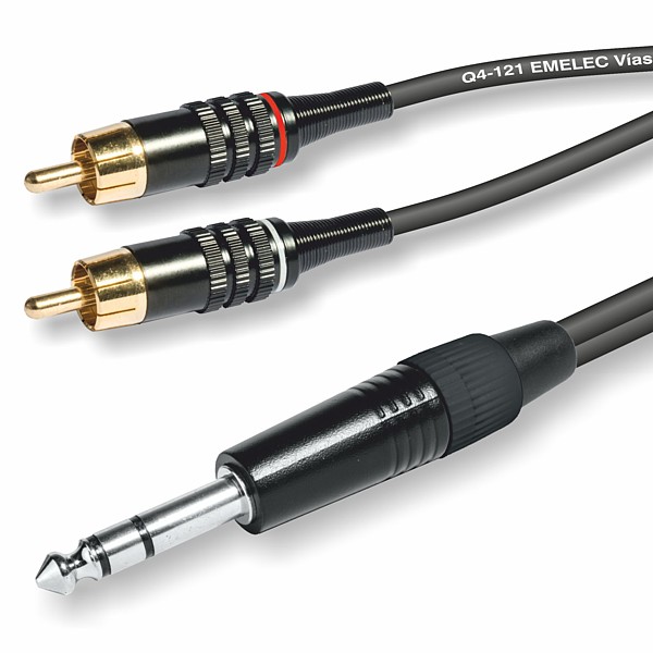 Cable de Sonido Profesional JACK6,3St - 2 RCA M 1,5mt