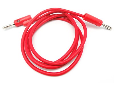 LATIGUILLO BANANA 4mm Macho/Macho ROJO 1MT