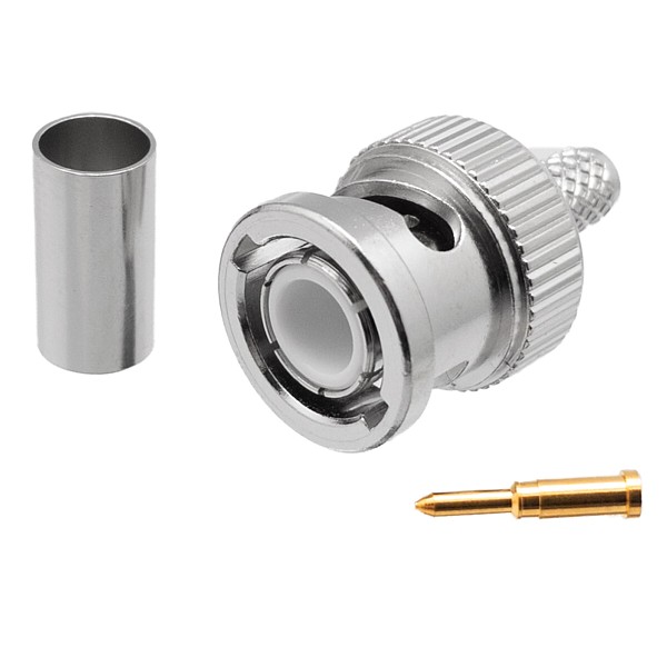 Conector BNC Macho RG223 Crimpar