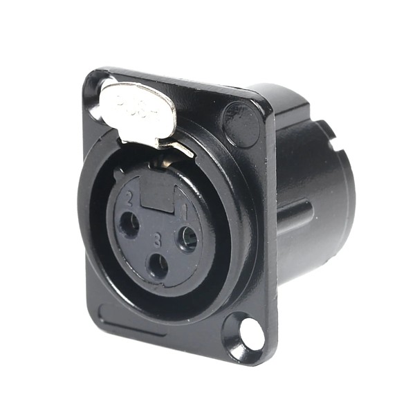 EQ9163/B Conector XLR3 Hembra Chasis Tipo D