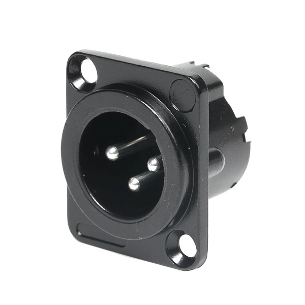 EQ9162/B Conector XLR3 Macho Chasis Tipo D