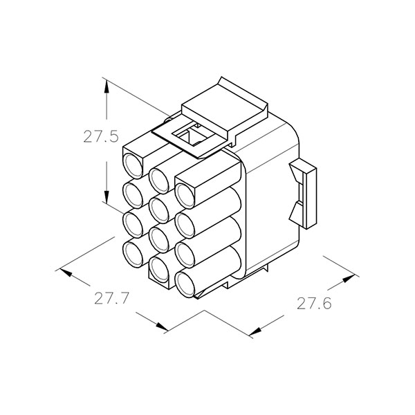 Conector señal R6,35mm 12V CS-LOK Macho