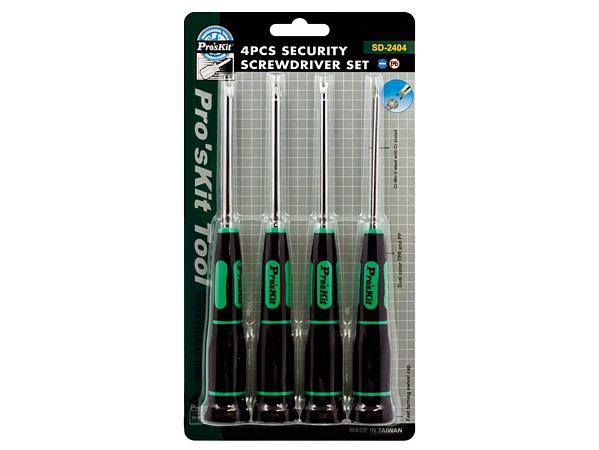 Juego de 4 destornilladores de seguridad Spanner