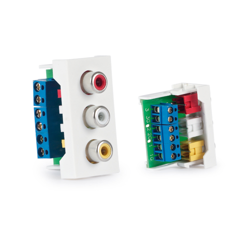 3 conectores RCA vídeo y audio WP-43R
