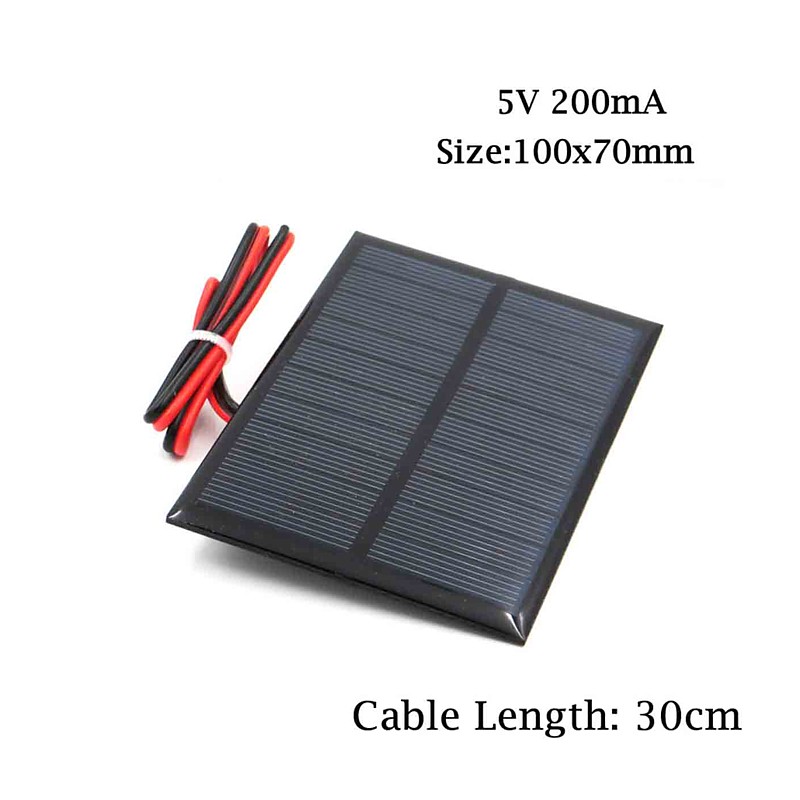 Mini panel solar 5V 200mA 100x70mm