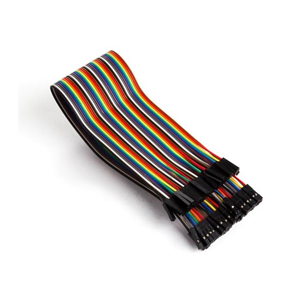 Cable De Puente 40 Polos 30 Cm Hembra / Hembra (Cable Plano)