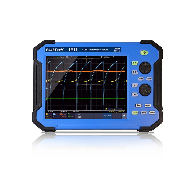 PeakTech® 1211 70 MHz / 4 CH, 1 GS/s Osciloscopio tablet